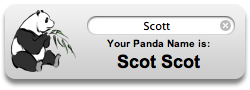 Panda Name Generator Widget Screenshot