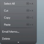 Edit Menu (in Memo App.) Edit Menu (in Memo App.)