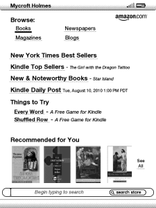 Kindle Store Home Page