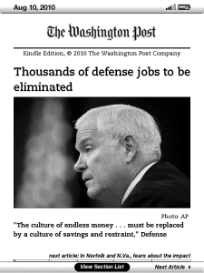 Washington Post Front Page