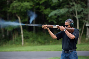 Obama Shoots (official White House photo)